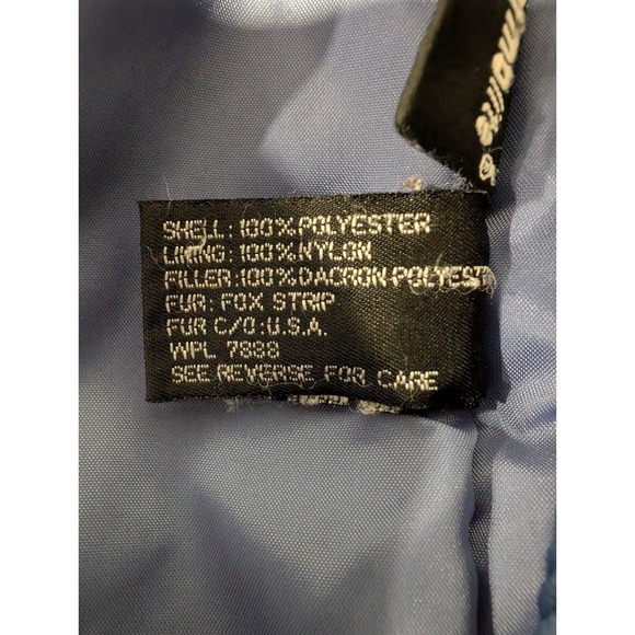 Bromley Sport women's blue insulated parka jacket with a faux fur snap-on hood L - Picture 3 of 10